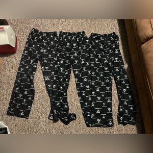 3 pairs of Pittsburgh Penguins pajamas
